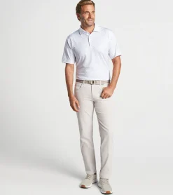 New Peter Millar 5 O'clock In Fiji Performance Jersey Polo White