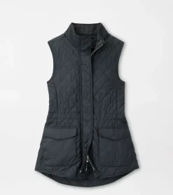 Outlet Peter Millar Addison Quilted Travel Vest Black