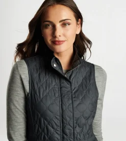 Outlet Peter Millar Addison Quilted Travel Vest Black