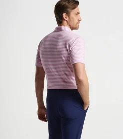Online Peter Millar Albatross Cotton-Blend Performance Polo PINK LOTUS