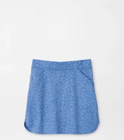 Sale Peter Millar Alice Azalea Print Petal Hem Skort Bonnet