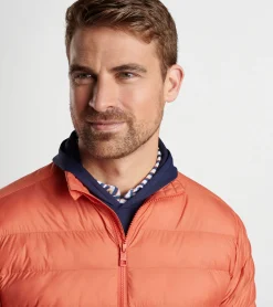 New Peter Millar All Course Jacket Burning Sunset