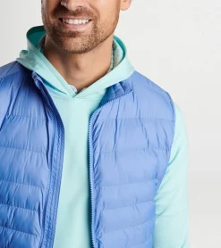 New Peter Millar All Course Vest BONDI BLUE
