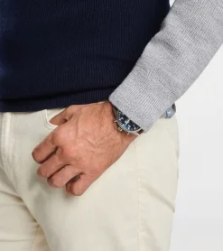 Discount Peter Millar Alpine Crew Navy/Gale Grey