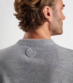 Discount Peter Millar Alpine Crew Navy/Gale Grey