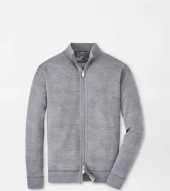 Sale Peter Millar Alpine Reversible Full-Zip Cardigan Gale Grey