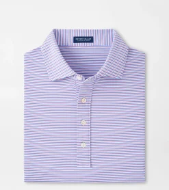 Best Peter Millar Alto Performance Jersey Polo WHITE/VALENCIA