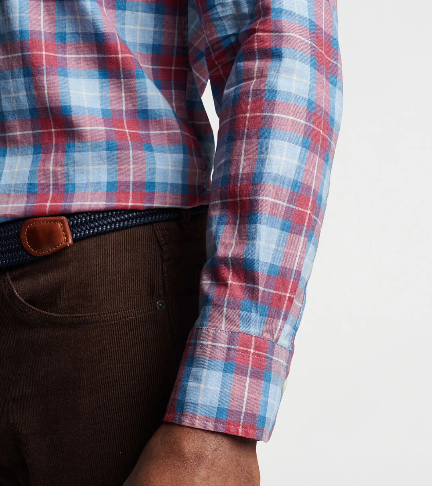 Fashion Peter Millar Alton Cotton Sport Shirt Cottage Blue