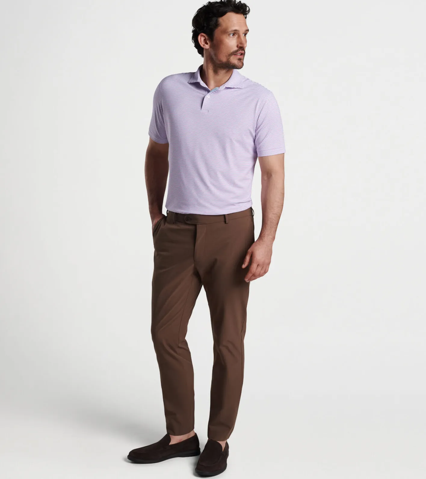 Online Peter Millar Ambrose Performance Jersey Polo Blue Frost