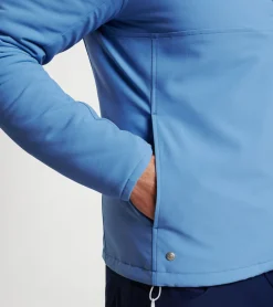 Clearance Peter Millar Approach Insulated Half-Snap Hoodie Navy