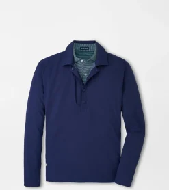 Discount Peter Millar Approach Insulated Snap Shirt Navy
