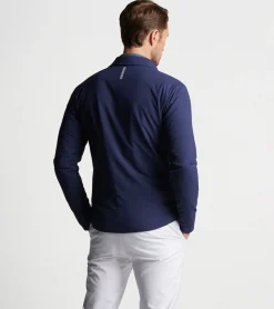 Discount Peter Millar Approach Insulated Snap Shirt Navy