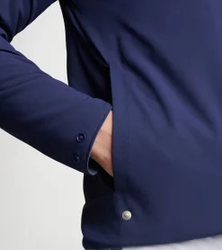 Discount Peter Millar Approach Insulated Snap Shirt Navy