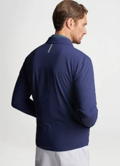 Discount Peter Millar Approach Insulated Snap Shirt Navy