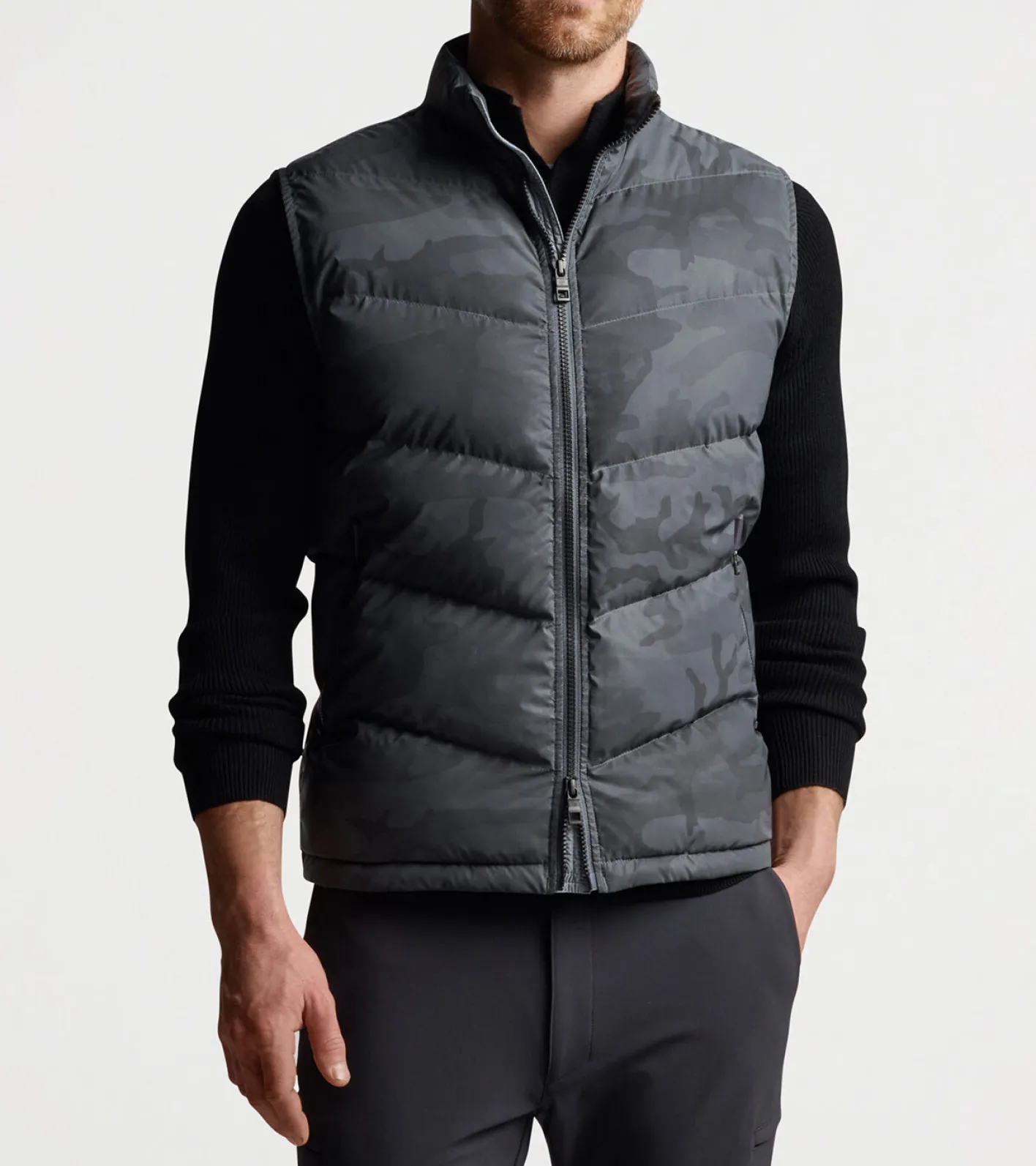 Best Peter Millar Après Ski Vest IRON REFLECTIVE