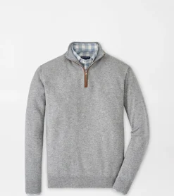 Discount Peter Millar Artisan Crafted Cashmere Flex Quarter-Zip Navy