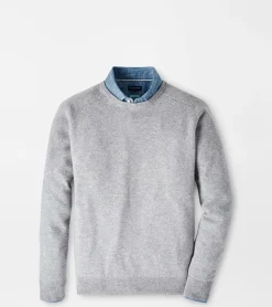 Sale Peter Millar Artisan Crafted Cashmere Flex Crew Gale Grey