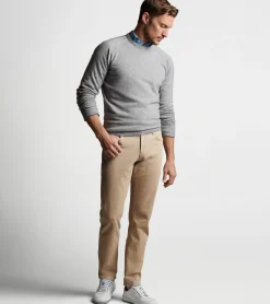 Sale Peter Millar Artisan Crafted Cashmere Flex Crew Gale Grey