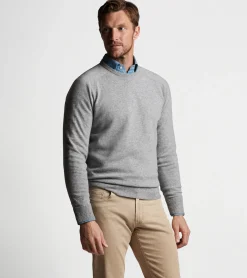 Sale Peter Millar Artisan Crafted Cashmere Flex Crew Gale Grey