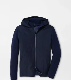 Online Peter Millar Artisan Crafted Cashmere Hooded Bomber Navy