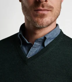 Clearance Peter Millar Autumn Crest V-Neck Charcoal