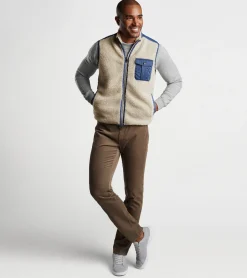 Fashion Peter Millar Autumn Pile Fleece Vest Sandstone