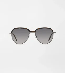 New Peter Millar Aviator Sunglasses Anthracite