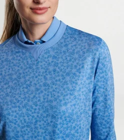 New Peter Millar Azalea Birdie Sport Sweatshirt Bonnet