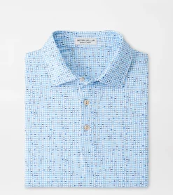Hot Peter Millar Backgammon Performance Jersey Polo Cottage Blue