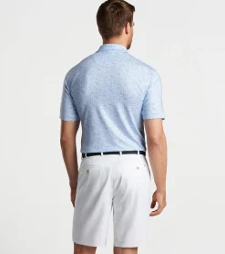 Hot Peter Millar Backgammon Performance Jersey Polo Cottage Blue