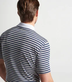 New Peter Millar Bass Performance Jersey Polo British Grey