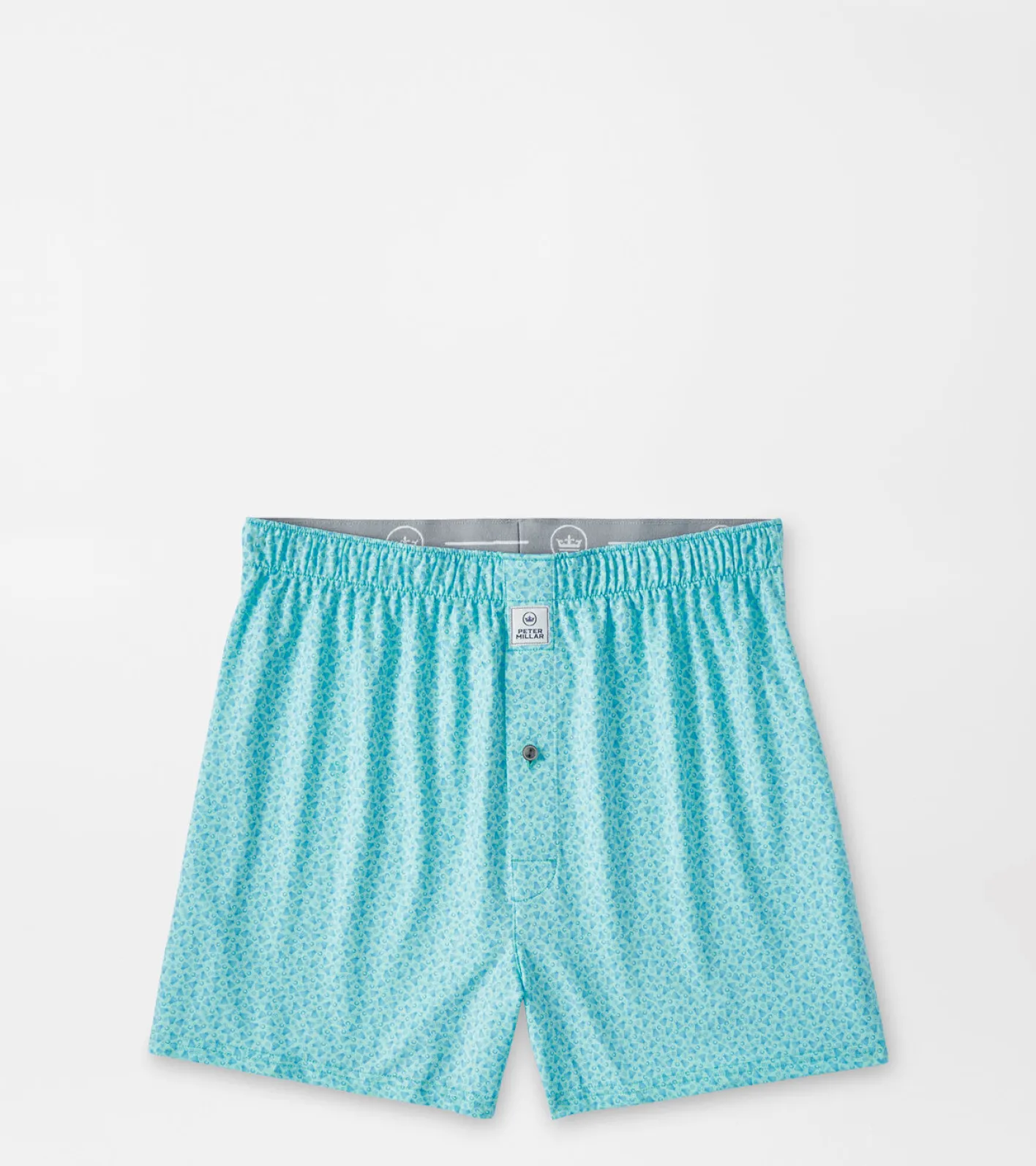 New Peter Millar Birdie Time Performance Boxer Short CABANA BLUE
