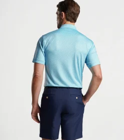 Fashion Peter Millar Birdie Time Performance Jersey Polo CABANA BLUE