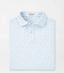 Clearance Peter Millar Birdie Time Youth Performance Jersey Polo CABANA BLUE