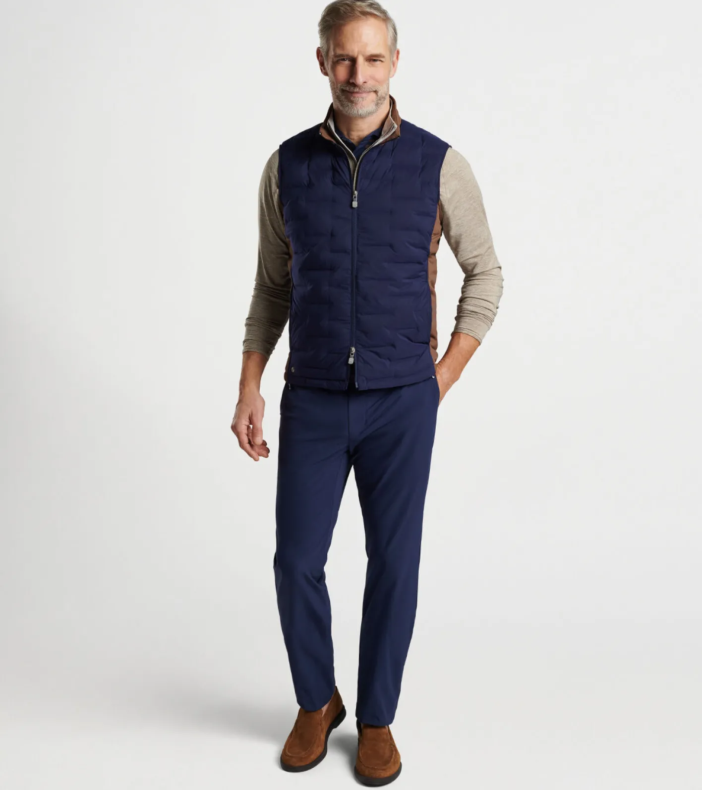 Fashion Peter Millar Blaze Insulated Vest Gale Grey