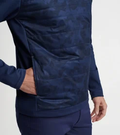 Fashion Peter Millar Bond Elite Brushstroke Camo Crewneck Navy