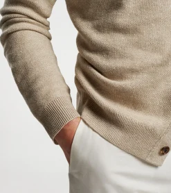 Outlet Peter Millar Boothbay Shawl Cardigan Sweater Khaki