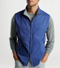 Sale Peter Millar Breeze Reversible Vest BLUE PEARL