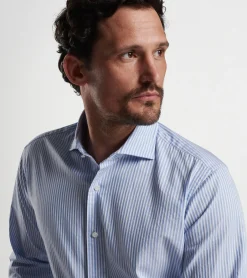 Online Peter Millar Brookhaven Cotton Sport Shirt Gale Grey