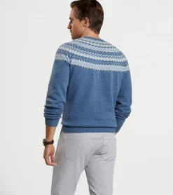 Clearance Peter Millar Brunhall Fair Isle Crew Vintage Indigo