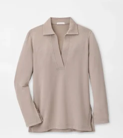 Sale Peter Millar Carla Deep V Lava Tunic PEBBLE