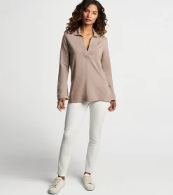 Sale Peter Millar Carla Deep V Lava Tunic PEBBLE