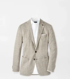 Online Peter Millar Carova Jersey Houndstooth Soft Jacket ICED CHAI