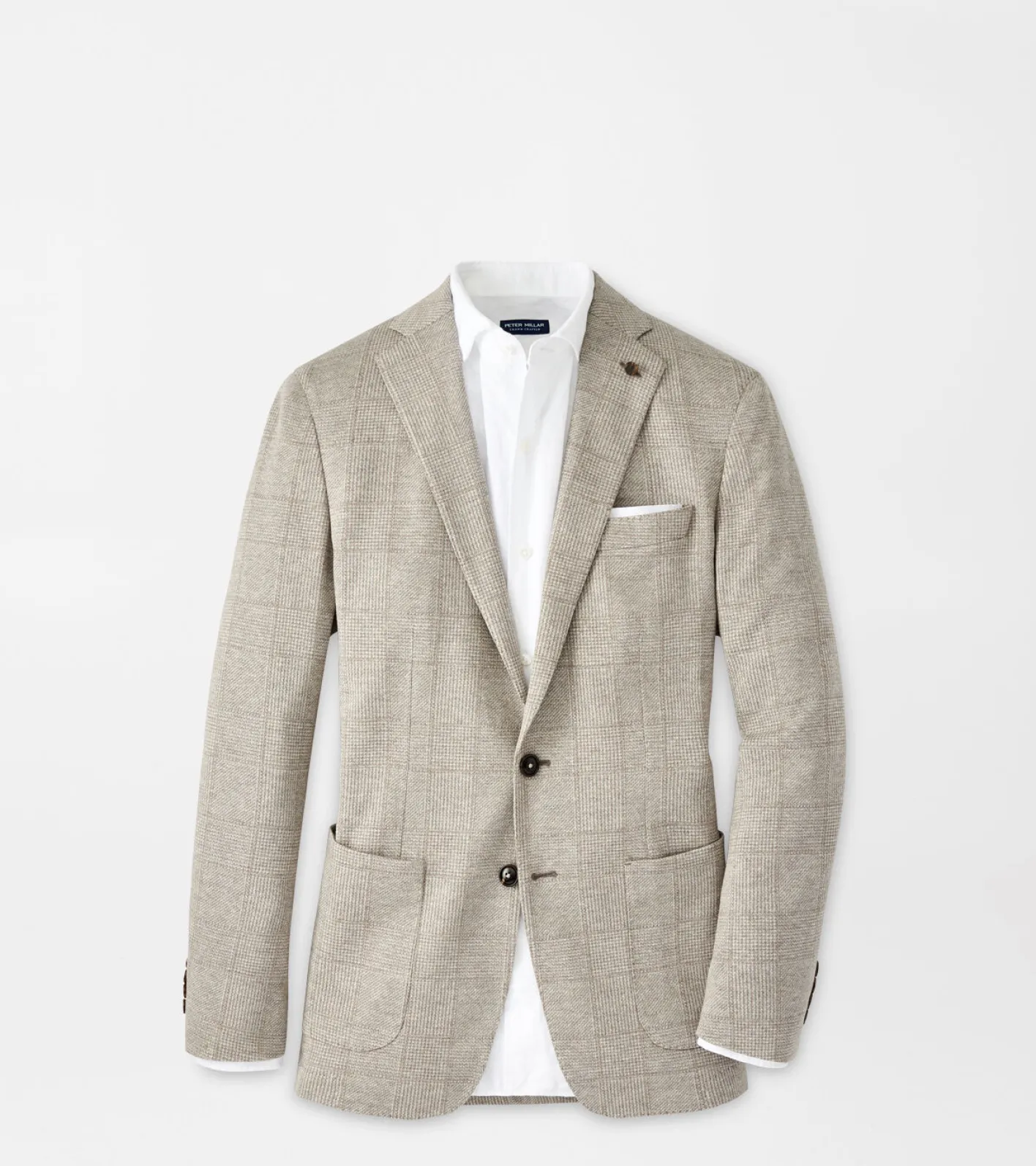 Online Peter Millar Carova Jersey Houndstooth Soft Jacket ICED CHAI