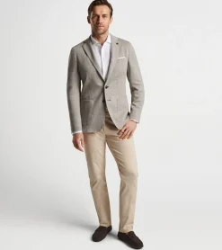 Online Peter Millar Carova Jersey Houndstooth Soft Jacket ICED CHAI