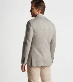 Online Peter Millar Carova Jersey Houndstooth Soft Jacket ICED CHAI