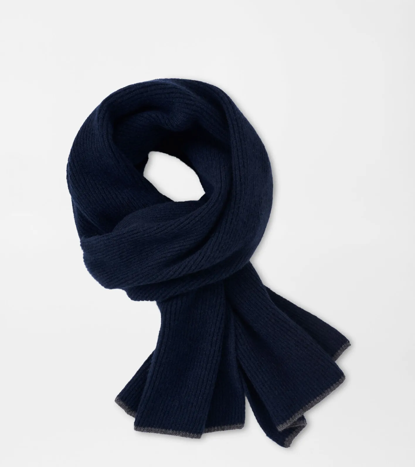 Fashion Peter Millar Cashmere English Rib Scarf Light Grey