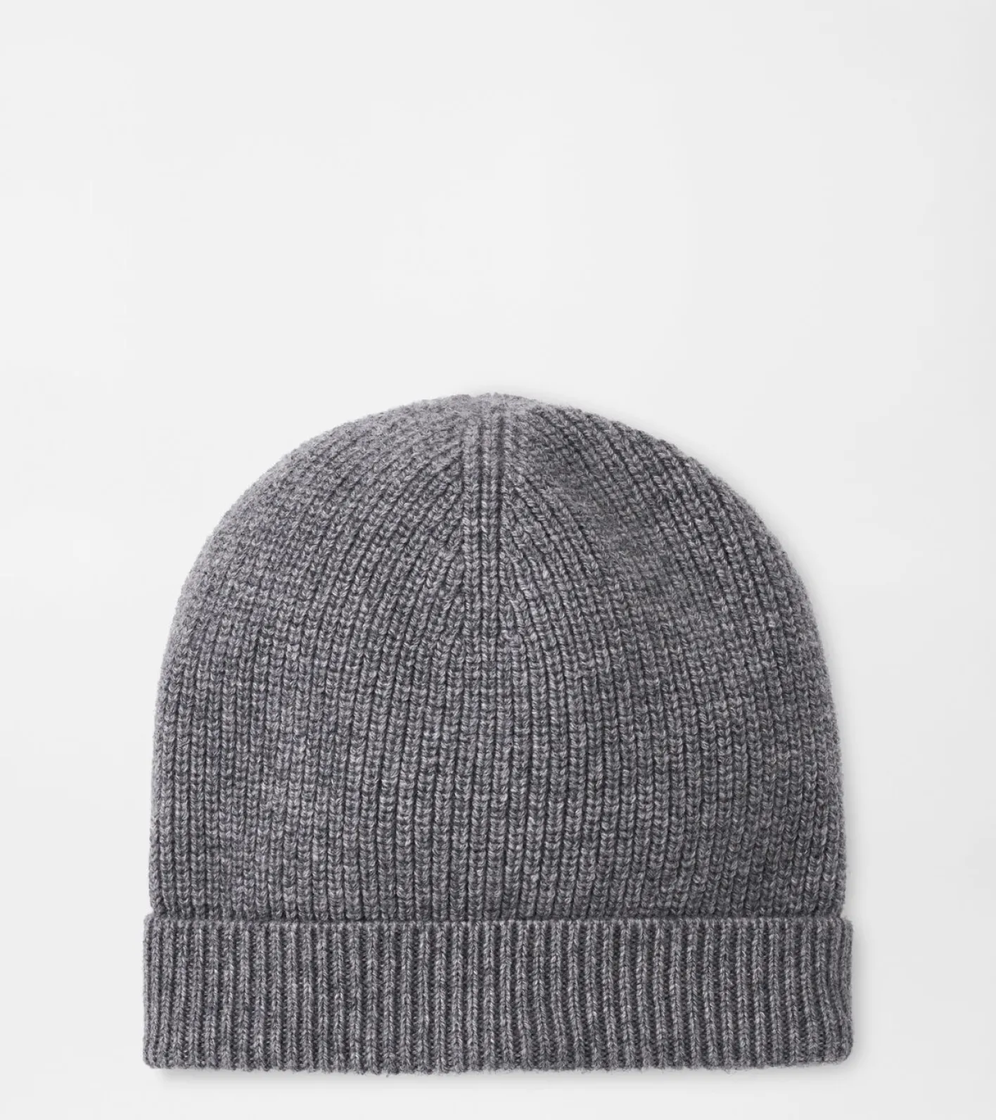 New Peter Millar Cashmere Rib Beanie Dark Grey