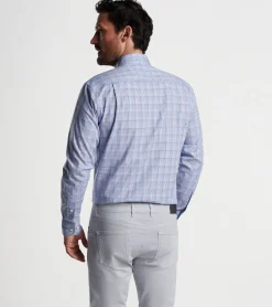 Online Peter Millar Castillo Cotton Sport Shirt Tahoe Blue