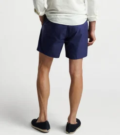 New Peter Millar Cecil Floral Swim Trunk Navy